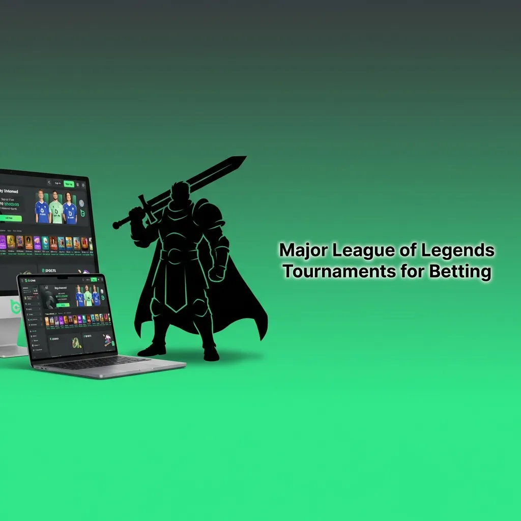 League of Legends tournament logos including Worlds, MSI, LCK, LPL, and LEC championships for esports betting coverage