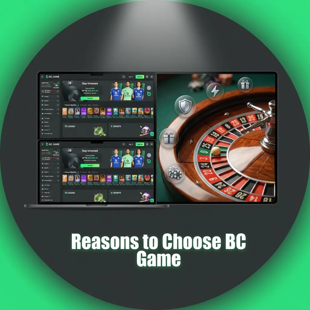 BC Game platform showing crypto and UPI payment options with welcome bonus and cricket betting features for Indian players