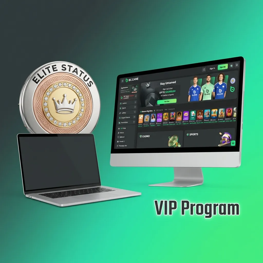 BC Game VIP program tiers from Bronze to Diamond with increasing rewards, cashback, bonuses, and exclusive benefits